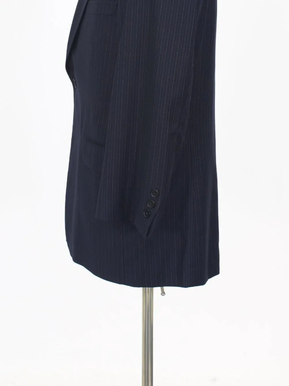 Burberry 41S 36x26 Navy Full Suit 2-Button Stripe R925